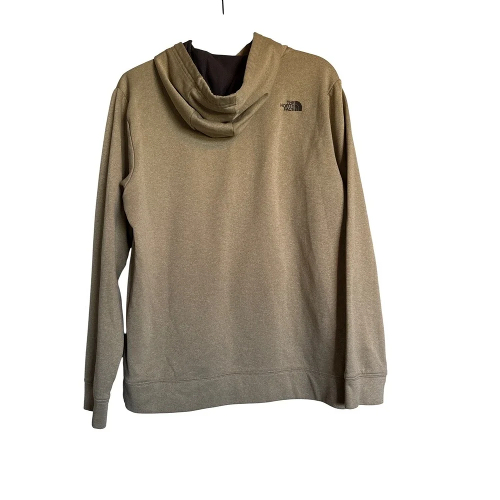 The North Face Mens S Brown Heather Hoodie Logo Pullover Sweatshirt Outdoor